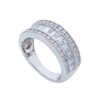 Anello Babila Milano Donna For You in Oro bianco Diamante 273295